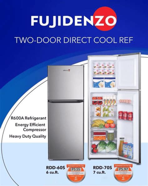 Fujidenzo RDD 60S 6 0 Cu Ft Two Door Refrigerator Ansons