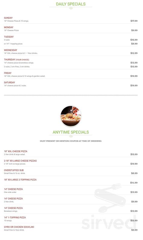 Belisimos Menus In New Windsor Maryland United States