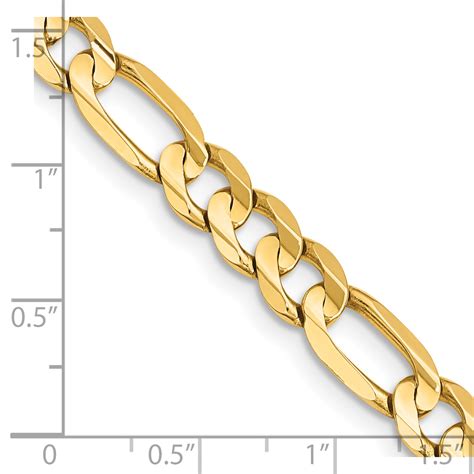 K Mm Concave Open Figaro Chain Unclaimed Diamonds