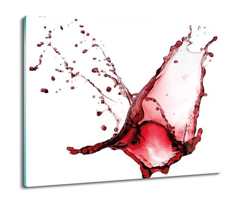 Szklana Splashback Druk Czerwone Wino Plama 60x52 ArtprintCave