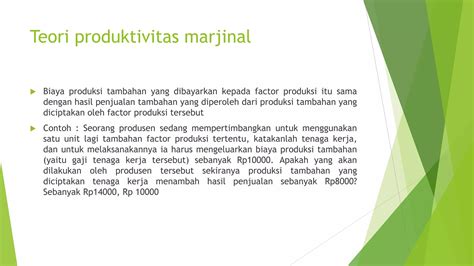 Teori Pengantar Mikroekonomi Bab Permintaan Terhadap Faktor Faktor