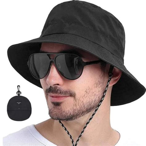 Waterproof Bucket Hat Women Men Summer Sun Protection Camping Hiking C