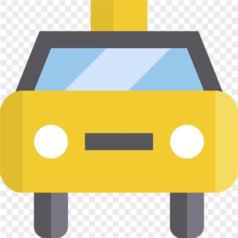 Vector Flat Cartoon Side View Taxi Car Cab Icon Png Citypng