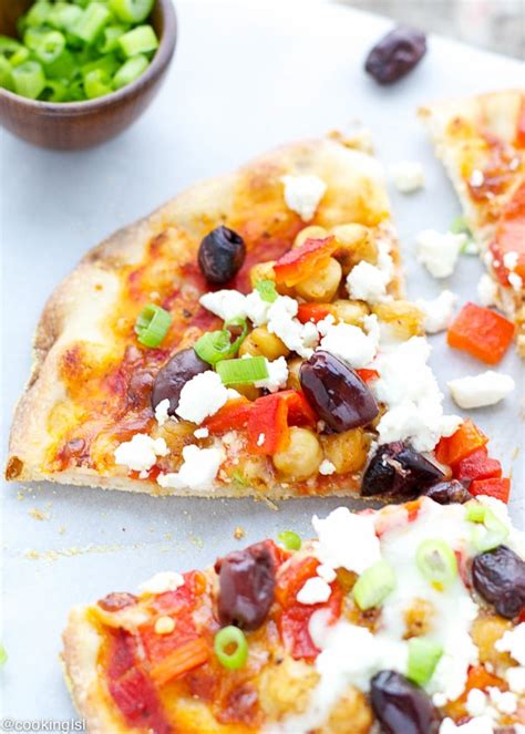 Mediterranean Pizza With Feta Cheese