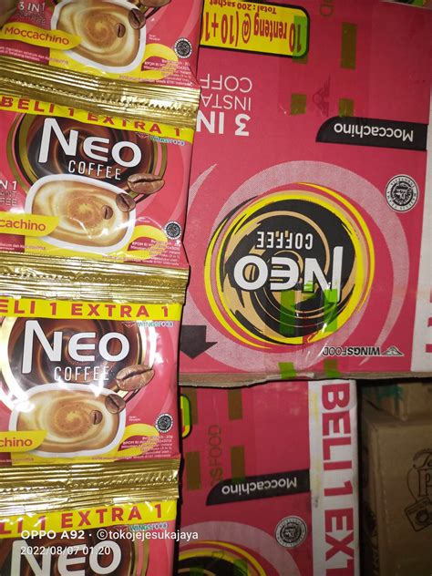 NEO COFFEE MOCCACINO 1 RENCENG ISI 10 SACHET X 20 GRAM KOPI NEO