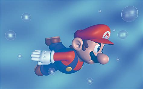 Filemario Swimming Artwork Alt Super Mario 64png Super Mario