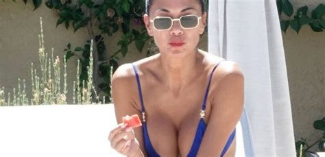 Nicole Scherzinger Showcases Incredible Figure In Skimpy Blue Bikini