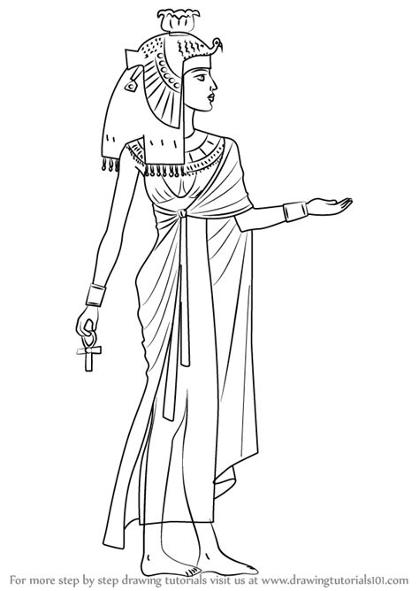 Learn How to Draw Cleopatra (Famous People) Step by Step : Drawing ...