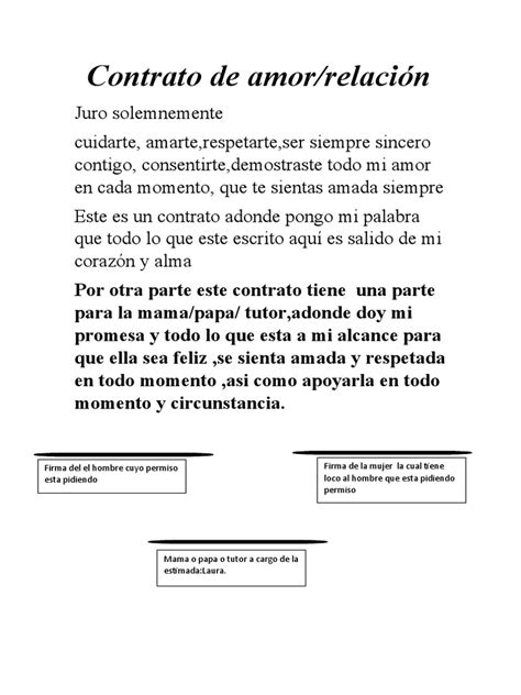 Contrato De Amor Pdf