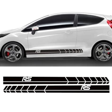 Pegatina De Rayas De Carreras Laterales Para Coche Ford Fiesta