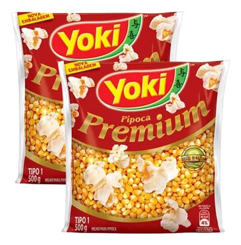 Kit 2 Milho Para Pipoca Yoki Tipo 1 Premium Pacote 500g Parcelamento