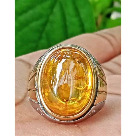 Jual Cincin Batu Permata Brazilian Pecah Seribu Size Sedang Shopee