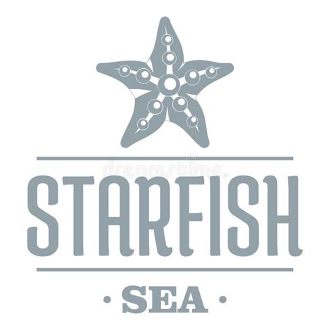 Logotipo Do Mar Da Estrela Do Mar Estilo Cinzento Simples Ilustração