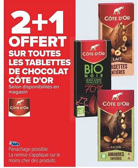 Promo Les Tablettes De Chocolat Côte D or chez Carrefour iCatalogue fr