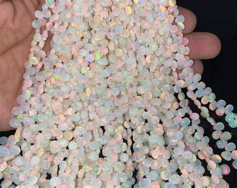 Aaa Ethiopian Opal Smooth Pear Shape Beads Mm Ethiopian Opal Plain