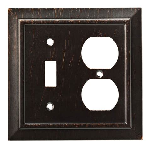 Switchplates Ii Collection Single Toggle Single Duplex Combo Wall Plate In Venetian Bronze By