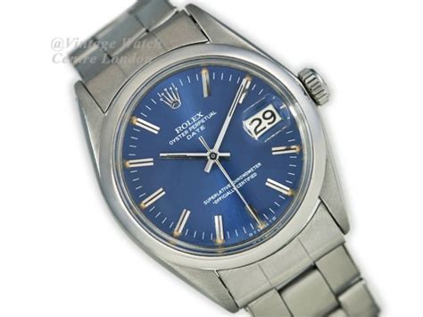 Rolex Oyster Perpetual Date Ref 1500 1967 Blue Dial Vintage Watch Centre