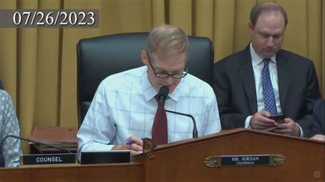 House Judiciary Committee Chairman Jim Jordan Subpoenas Hhs