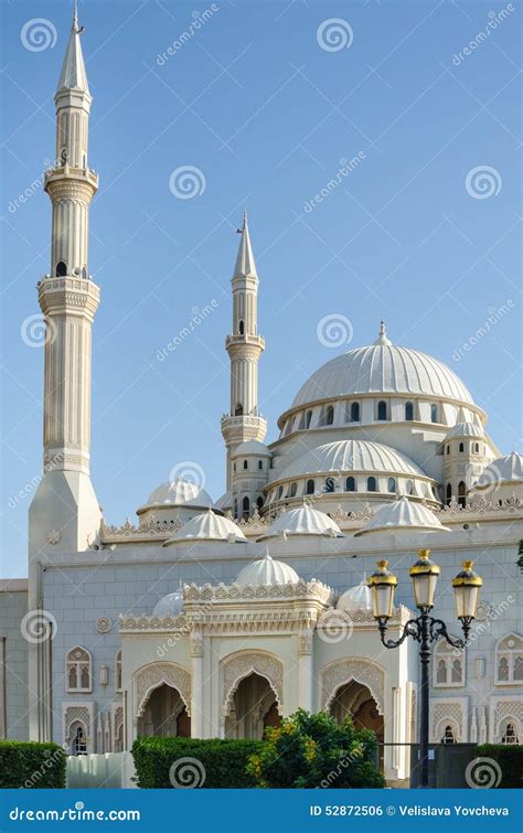 Mosque In Dubai Traditional Islamic Architecture. Royalty-Free Stock ...