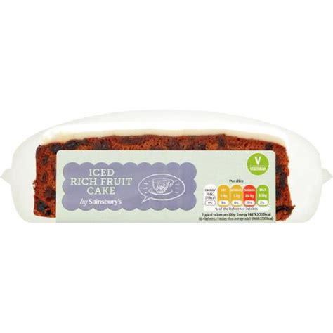 Sainsburys Iced Fruit Cake Bar 400g Compare Prices And Where To Buy