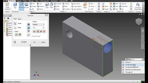 Using The Extrude Feature To Create A 3d Object Autodesk Inventor