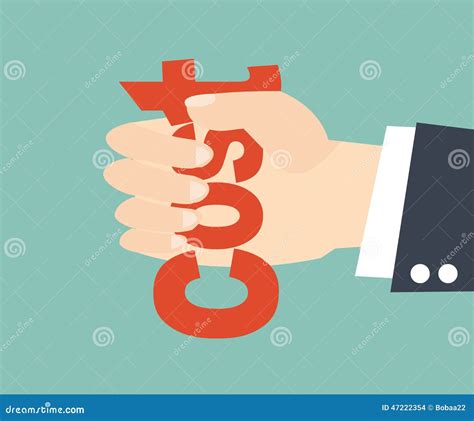 Businessman Squeezing Word Cost Stock Vector - Image: 47222354