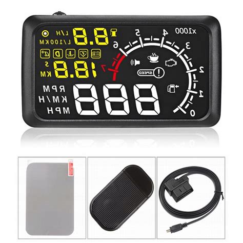 PROJEKTOR WYŚWIETLACZ LED LCD HUD OBD2 GPS ZEGARY 12566525480