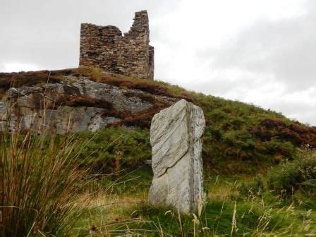 Castle Varrich and Standing Stone, Tongue (north coast of Scotland) by ...