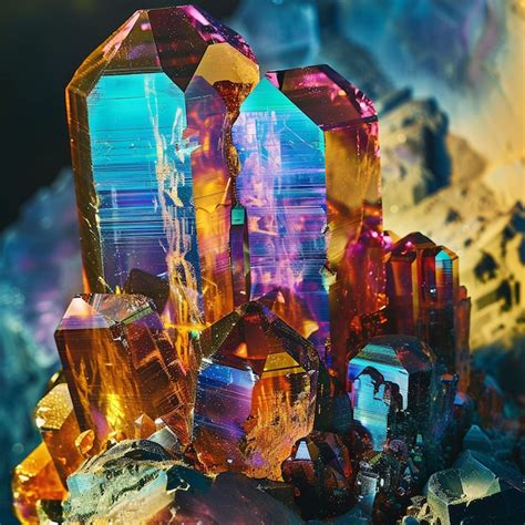 Vivid Mineral Crystal Formation | Premium AI-generated image