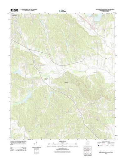 Southeast Pontotoc, MS (2012, 24000-Scale) Map by United States Geological Survey | Avenza Maps