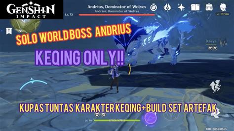 Solo World Boss Andrius With Keqing Only Kupas Tuntas Build Dps