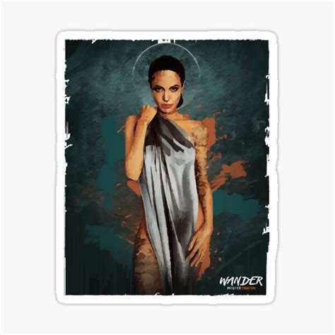 Wallpaper Angelina Jolie Sticker For Sale By Baimrutt Redbubble