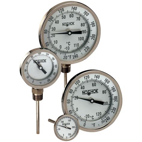 Bimetallic Thermometer 300 NOSHOK Analog Dial Insertion