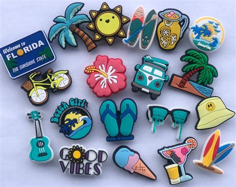 New Trendy Croc Charms For Beach Lovers Surfing Croc Charms Ocean