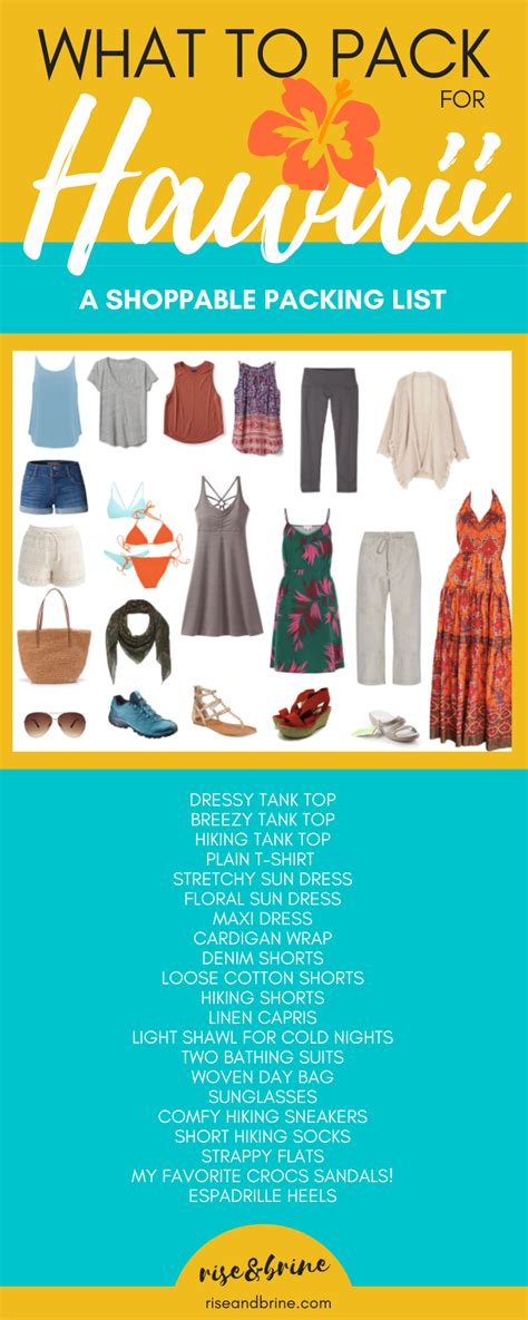 What To Pack For Hawaii A Shoppable Packing List Rise And Brine