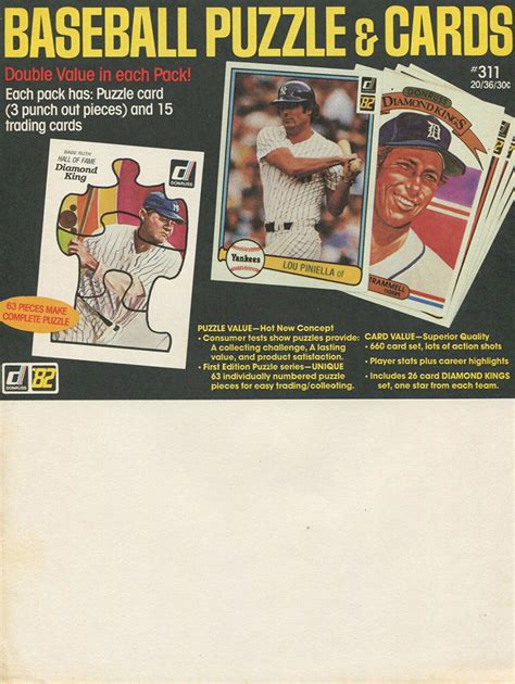 1982 Donruss Baseball Checklist Team Set Lists Box Info