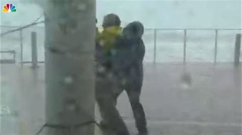 Jim Cantore Saves NBC News Reporter Kerry Sanders During Hurricane