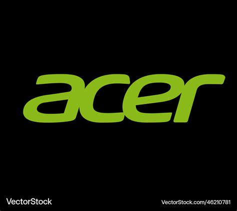 Acer brand logo phone symbol green design Vector Image