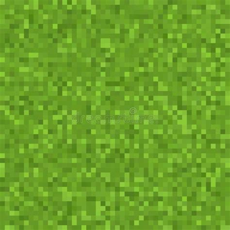 Textura Da Grama De Pixel Fundo Verde Prado Retro Quadrado Ilustração