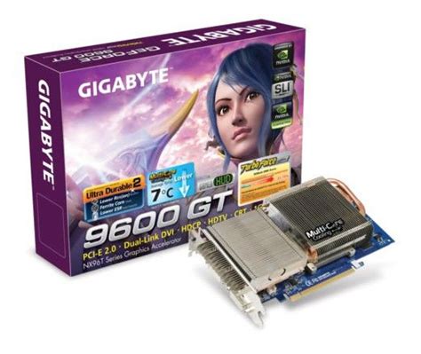 Характеристики Видеокарта GIGABYTE NVIDIA GeForce 9600 GT 1ГБ, DDR3 ...