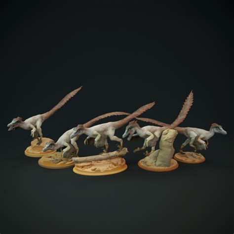 3d Printable Velociraptor Pack Dinosaur Raptor By Dino And Dog