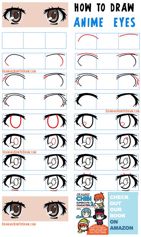 How to Draw Eyes – Anime / Manga – Drawing Anime Eyes Easy Step by Step Drawing Tutorial – How ...