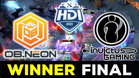 OB NEON Vs IG EPIC SERIES HUYA WINTER INVITATIONAL 2021 DOTA 2