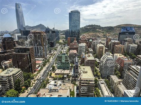 Santiago City Center Chile Stock Photo Image Of Center High 96453284