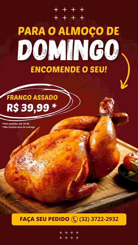 Promoção de frango assado e refeições prontas para seu almoço de domingo