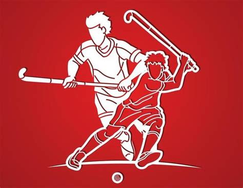 Field Hockey Silhouette Vector Art Icons And Graphics For Free Download