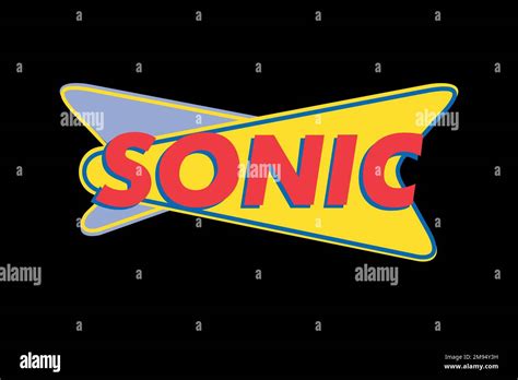 Sonic Drive In, Logo, Black Background Stock Photo - Alamy