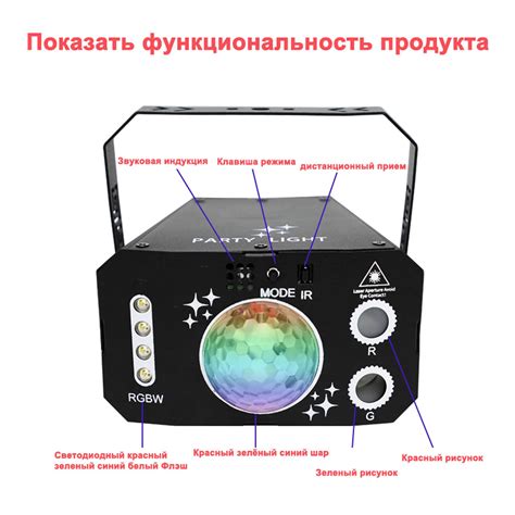 Цветомузыка для Дискотеки Лазерный проектор светодиодный С пультом ...