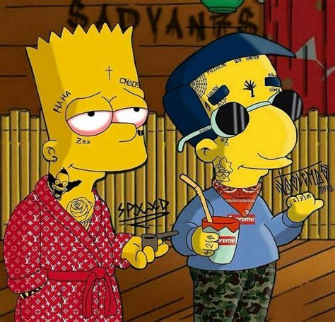 Supreme Bart Simpson Desktop Wallpapers Wallpaper Cave