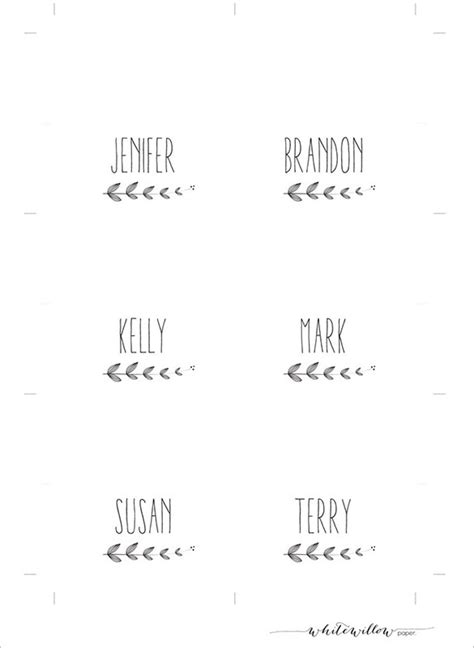 Free Printable Name Card Template Printable Templates Free